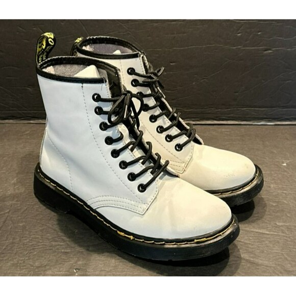 Karardo  White Vegan Leather Lace Up Combat  Boots Women's Size 8.5 (39) - Picture 6 of 10